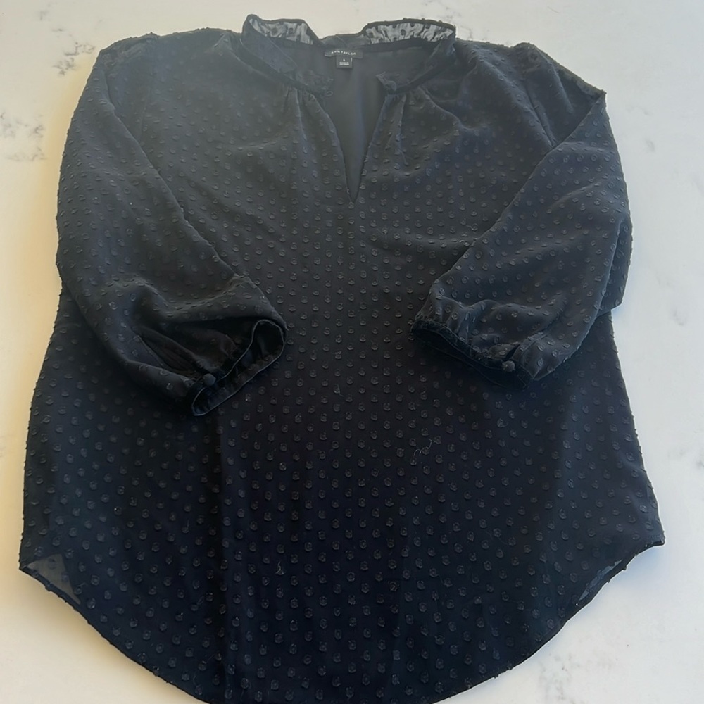 Ann Taylor Clip Dot Blouse